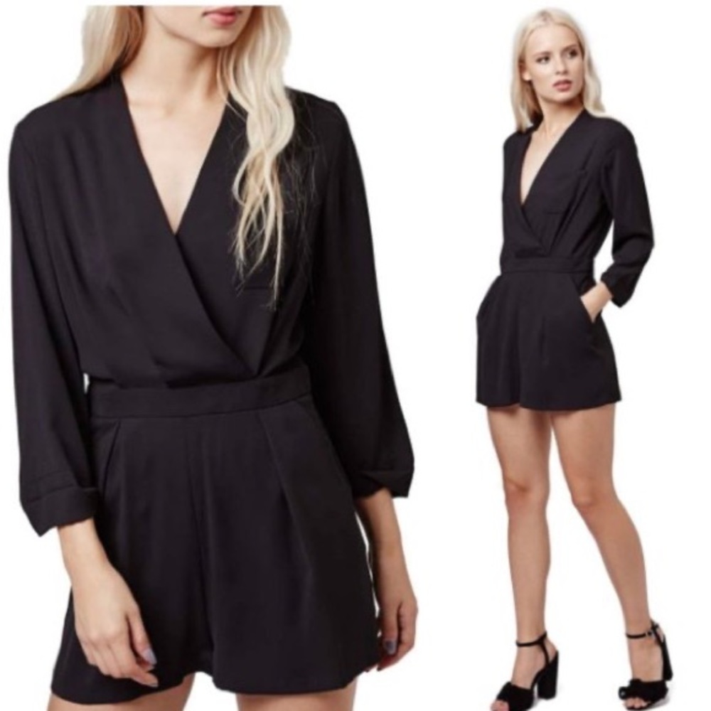 🖤 Topshop Wrap Top Romper